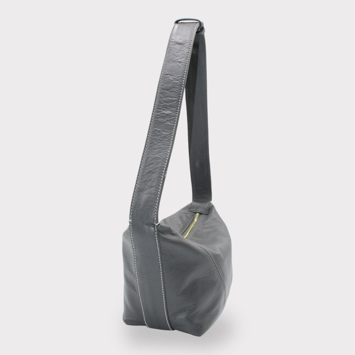 Handbag & Wallet Accessories Evy - Genuine Leather Pouch Shoulder Bag - Ash Grey San Rocco Italia