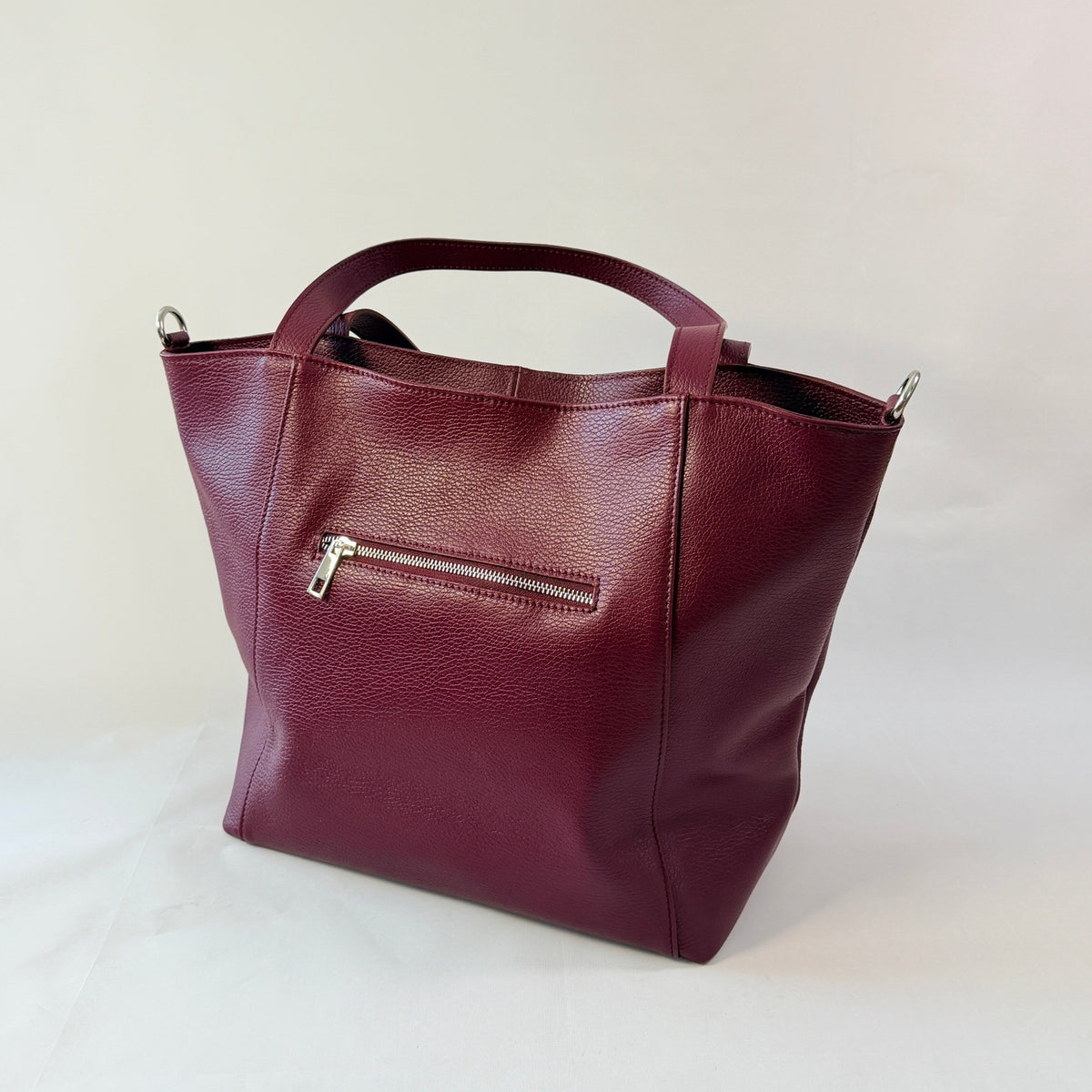 Siena – Borsa tote grande in pelle italiana martellata
