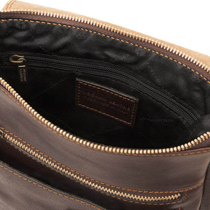 Borse da uomo in pelle Jimmy - Borsa a tracolla da uomo in pelle con tasca frontale | TL141407 San Rocco Italia