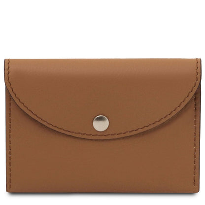 Office leather accessories Cognac Leather business card /  credit card holder  | TL142417 San Rocco Italia