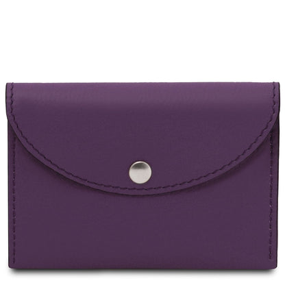Office leather accessories Purple Leather business card /  credit card holder  | TL142417 San Rocco Italia