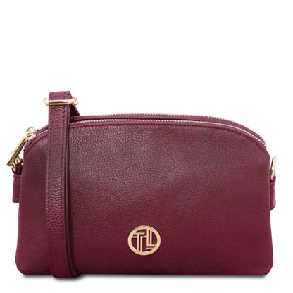 Leather handbags Bordeaux Lily - Soft leather shoulder bag | TL142375 San Rocco Italia