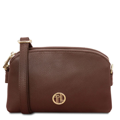 Leather handbags Coffee Lily - Soft leather shoulder bag | TL142375 San Rocco Italia