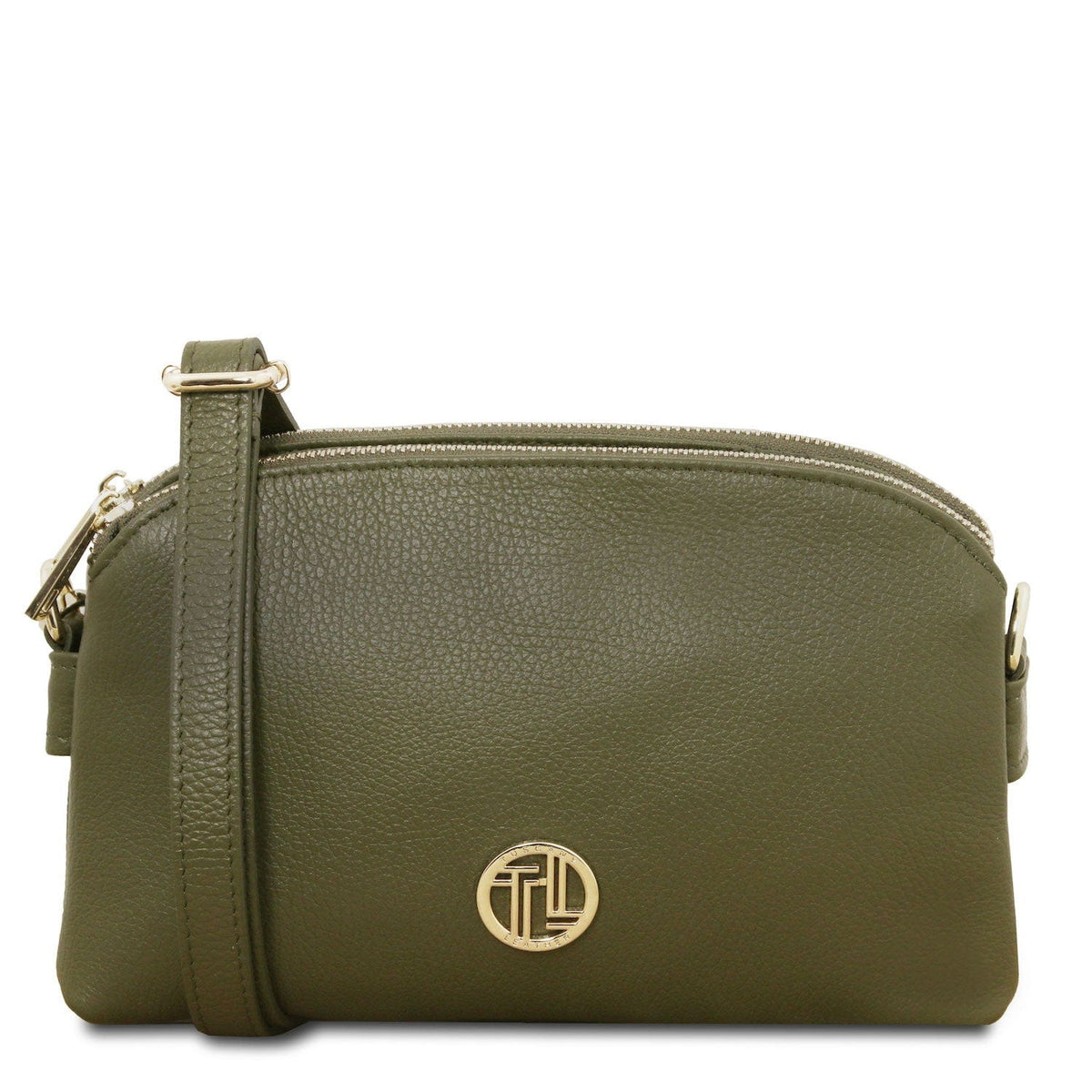 Leather handbags Forest Green Lily - Soft leather shoulder bag | TL142375 San Rocco Italia