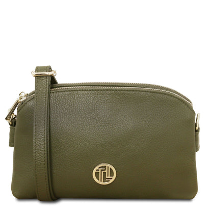 Leather handbags Forest Green Lily - Soft leather shoulder bag | TL142375 San Rocco Italia