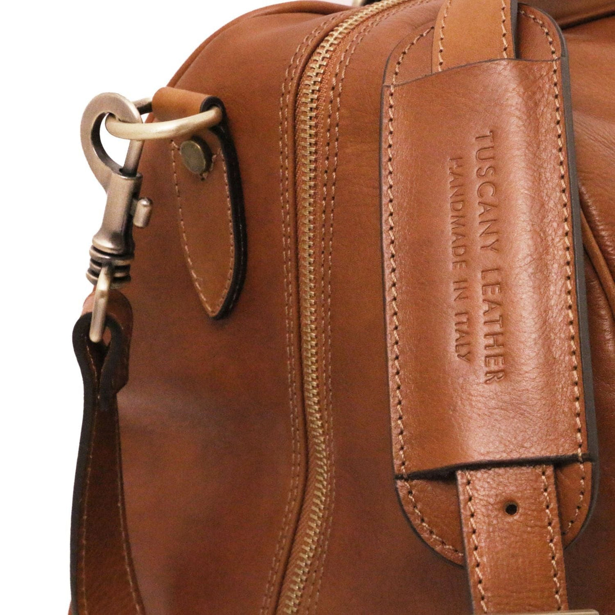 Leather Travel bags Lisbona - Travel leather duffel bag - Small size | TL141658 San Rocco Italia