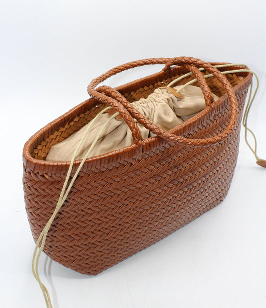 Handbag & Wallet Accessories Lou - Genuine Leather Tote Bag Caramel Colour San Rocco Italia