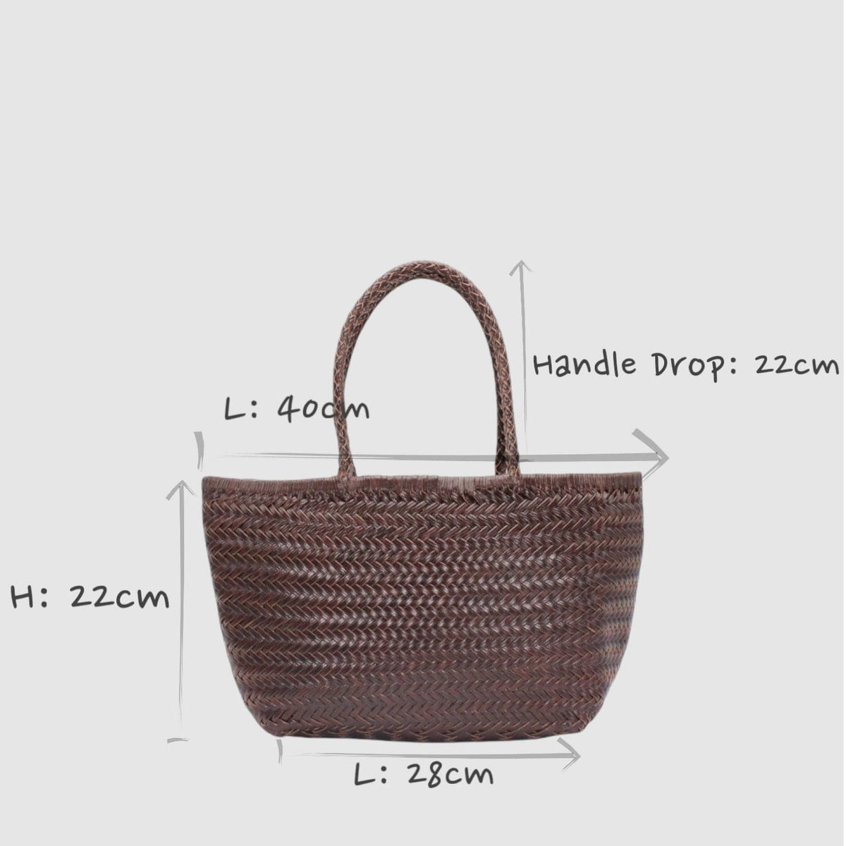 Hebag & Wallet Accessori Lou - Genuine Leather Tote Bag Caffè Colour San Rocco Italia