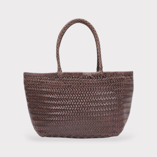 Hebag & Wallet Accessori Lou - Genuine Leather Tote Bag Caffè Colour San Rocco Italia