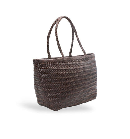 Hebag & Wallet Accessori Lou - Genuine Leather Tote Bag Caffè Colour San Rocco Italia