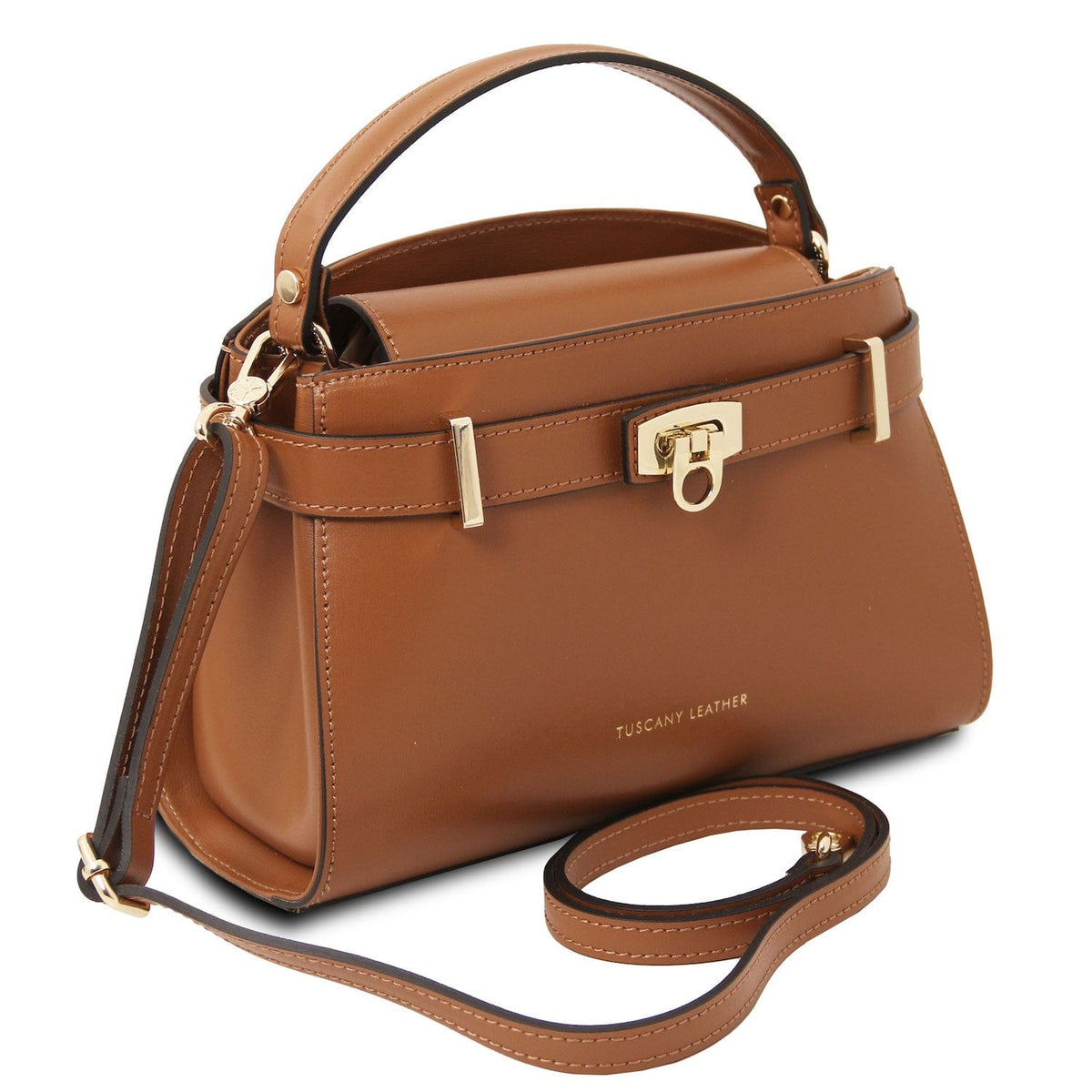 Leather handbags Maisy - Leather top handle bag in smooth leather | TL142459 San Rocco Italia