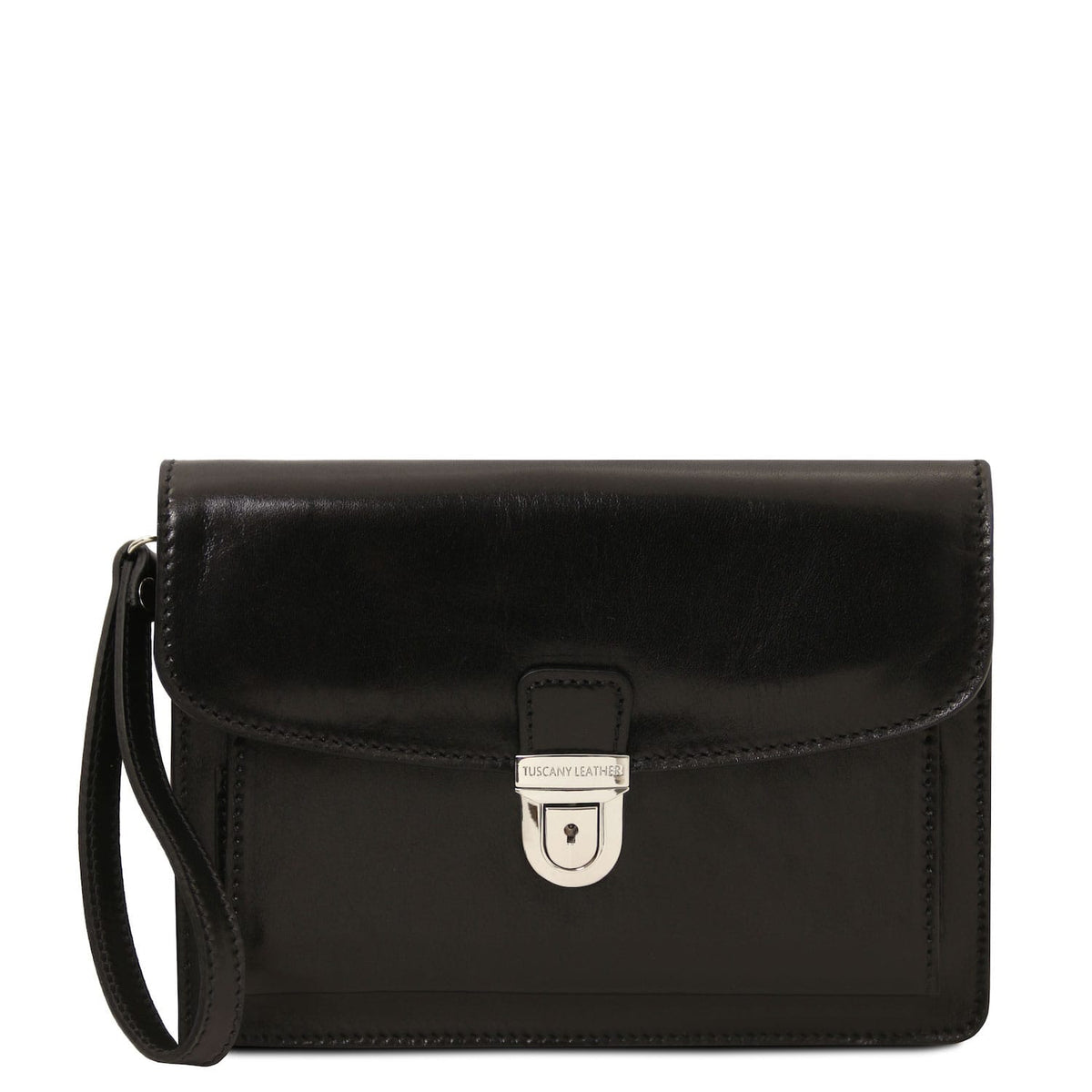 Leather bags for men Black Max - Leather handy wrist bag for men | TL8075 San Rocco Italia
