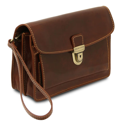 Leather bags for men Max - Leather handy wrist bag for men | TL8075 San Rocco Italia