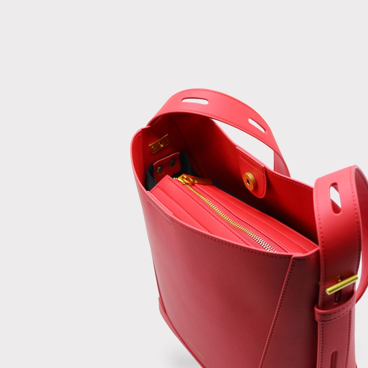 Hebag & Wallet Accessori Oli - Apple Leather Midi Shoulder Cross-body Bag Rosso San Rocco Italia
