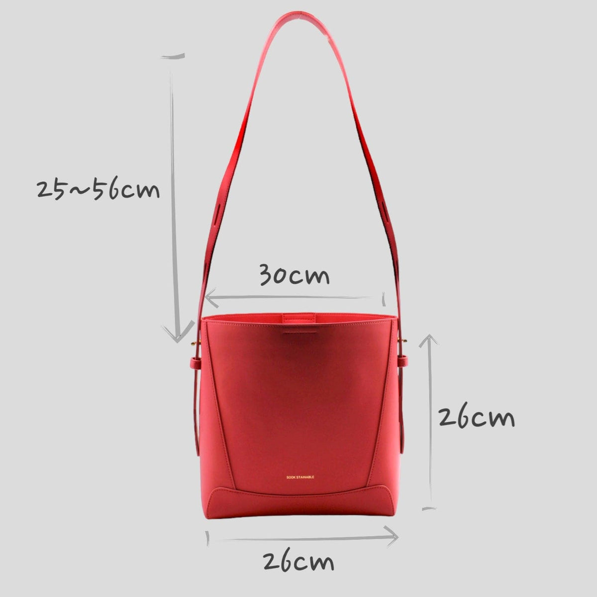 Hebag & Wallet Accessori Oli - Apple Leather Midi Shoulder Cross-body Bag Rosso San Rocco Italia