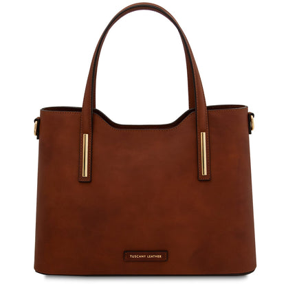 Olimpia - Matte leather tote | TL142561