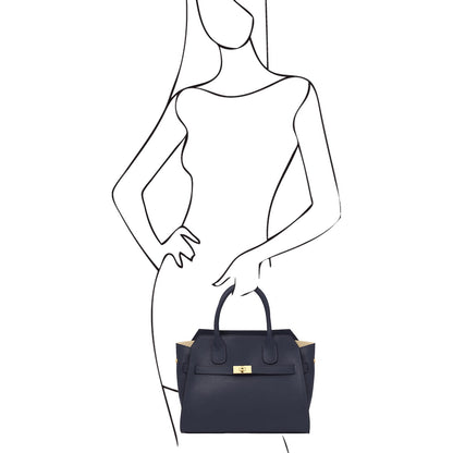 Leather handbags Origami - Leather tote | TL142466 San Rocco Italia
