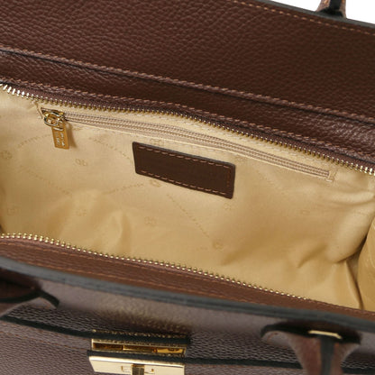 Leather handbags Origami - Leather tote | TL142507 San Rocco Italia