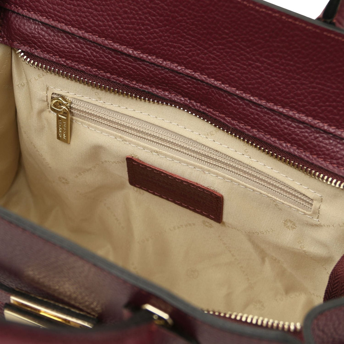 Leather handbags Origami - Leather tote | TL142507 San Rocco Italia