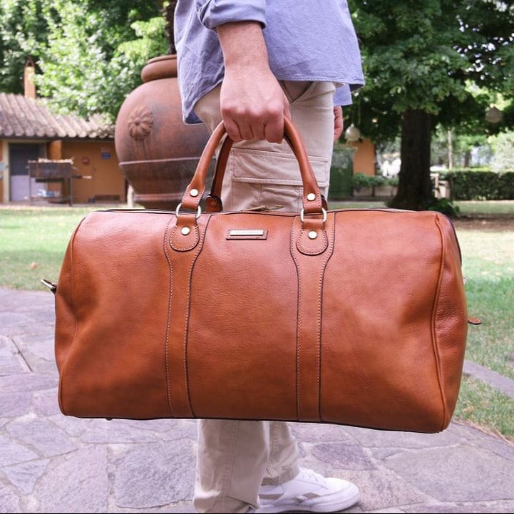 Leather Travel bags Oslo - Travel leather duffel bag - Weekender bag | TL141913 San Rocco Italia