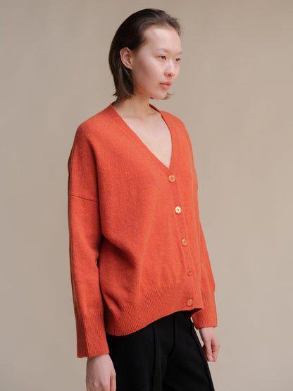Malhas Cardigan oversized em tweed - Mistura de lã San Rocco Italia