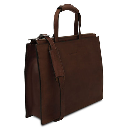 Leather briefcases Palermo - Italian leather 3-compartment briefcase for women | TL142452 San Rocco Italia