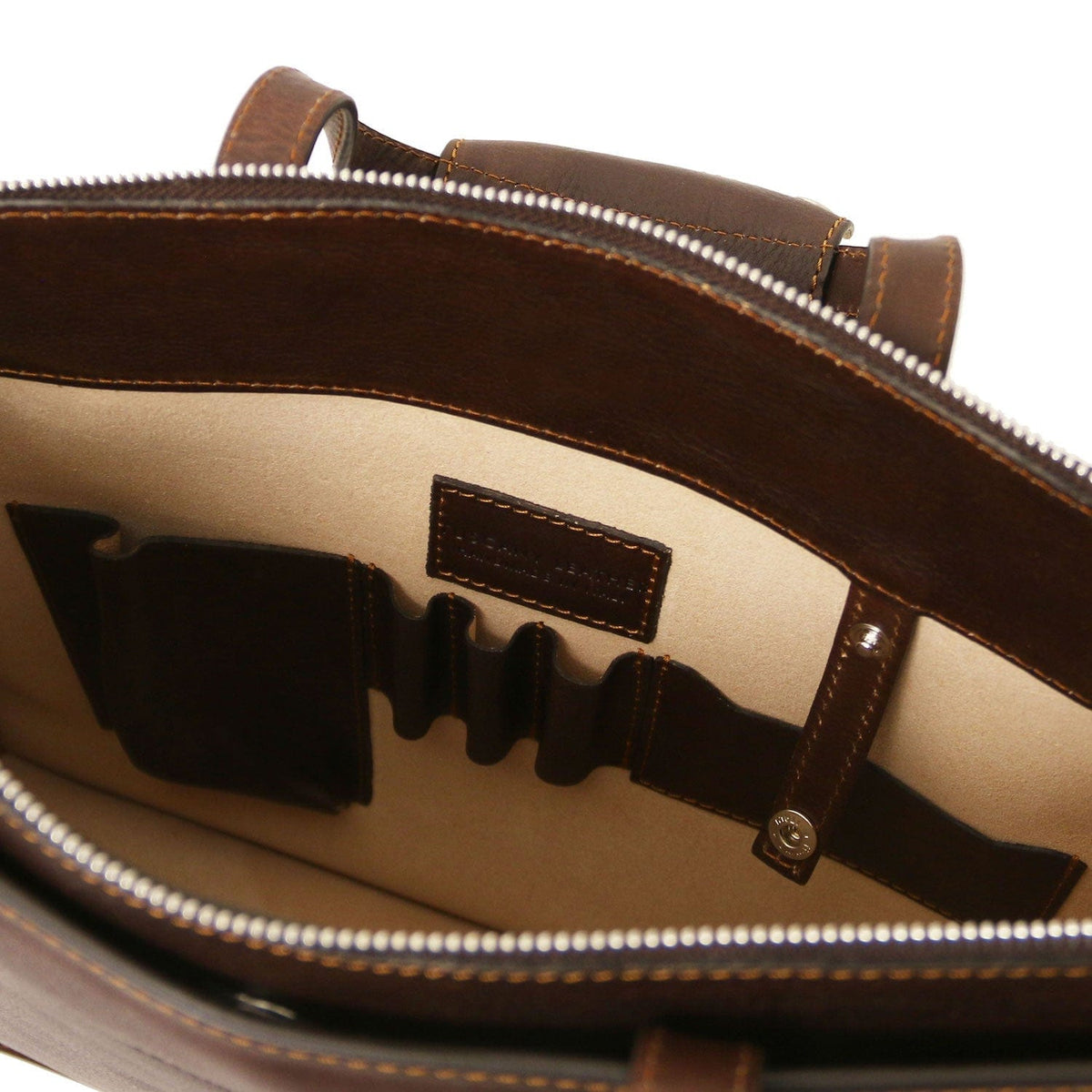 Leather briefcases Palermo - Italian leather 3-compartment briefcase for women | TL142452 San Rocco Italia