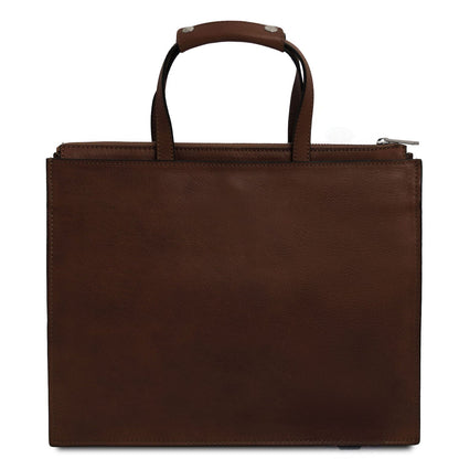 Leather briefcases Palermo - Italian leather 3-compartment briefcase for women | TL142452 San Rocco Italia