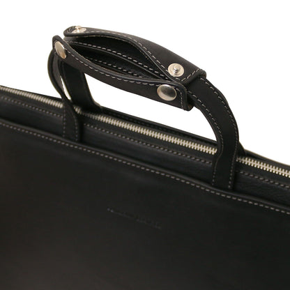 Leather briefcases Palermo - Italian leather 3-compartment briefcase for women | TL142452 San Rocco Italia