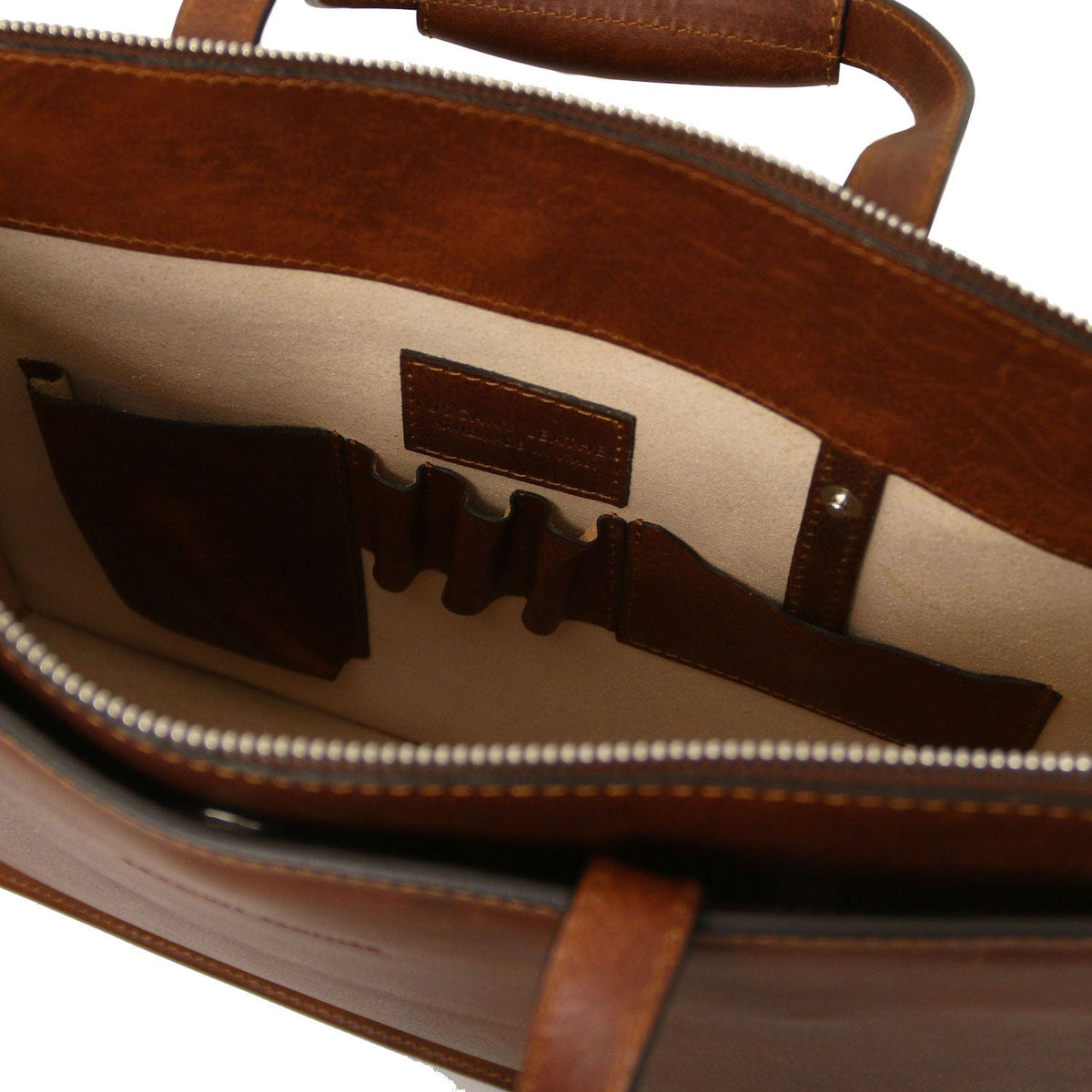 Leather briefcases Palermo - Italian leather 3-compartment briefcase for women | TL142452 San Rocco Italia