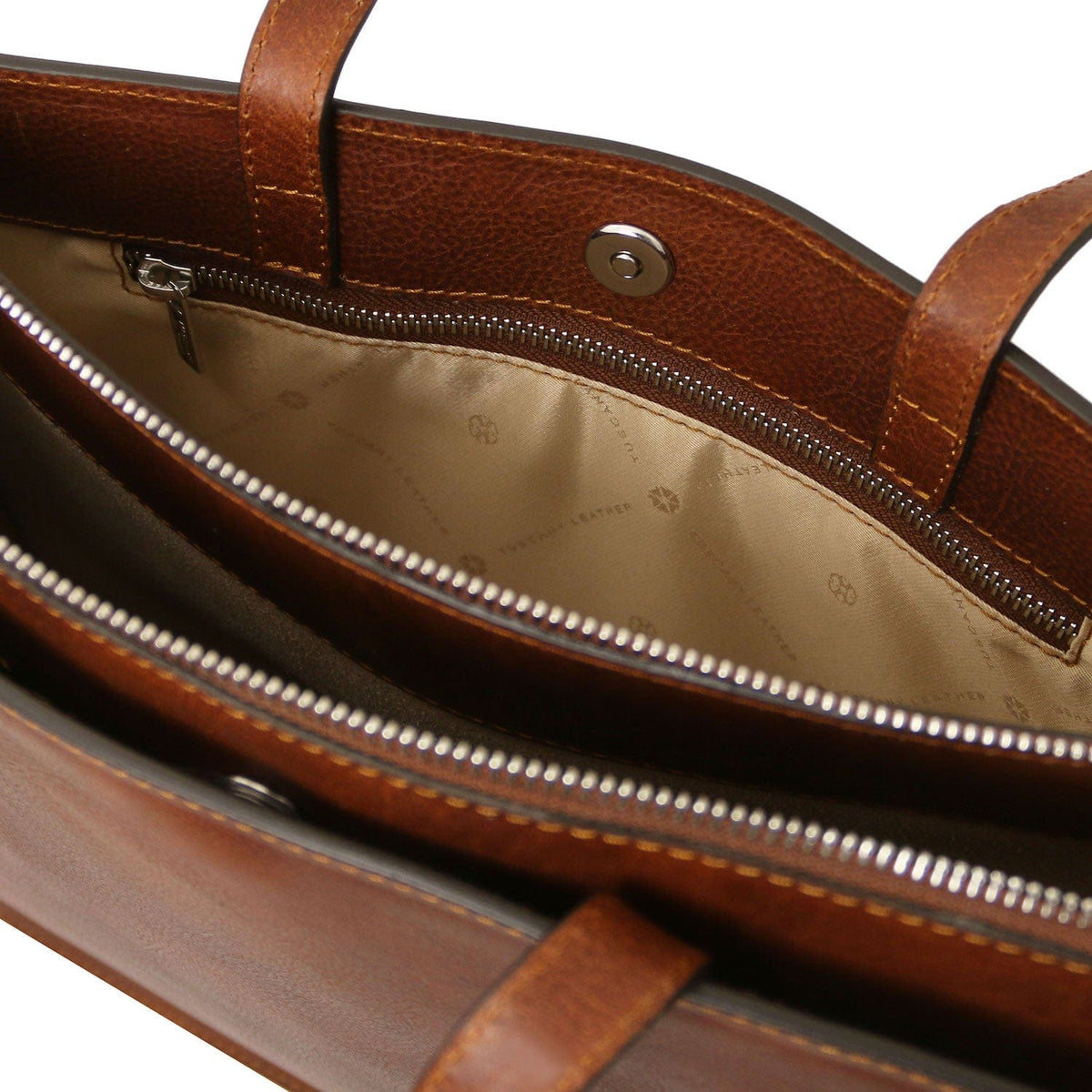 Leather briefcases Palermo - Italian leather 3-compartment briefcase for women | TL142452 San Rocco Italia