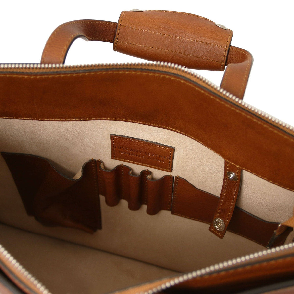 Leather briefcases Palermo - Italian leather 3-compartment briefcase for women | TL142452 San Rocco Italia