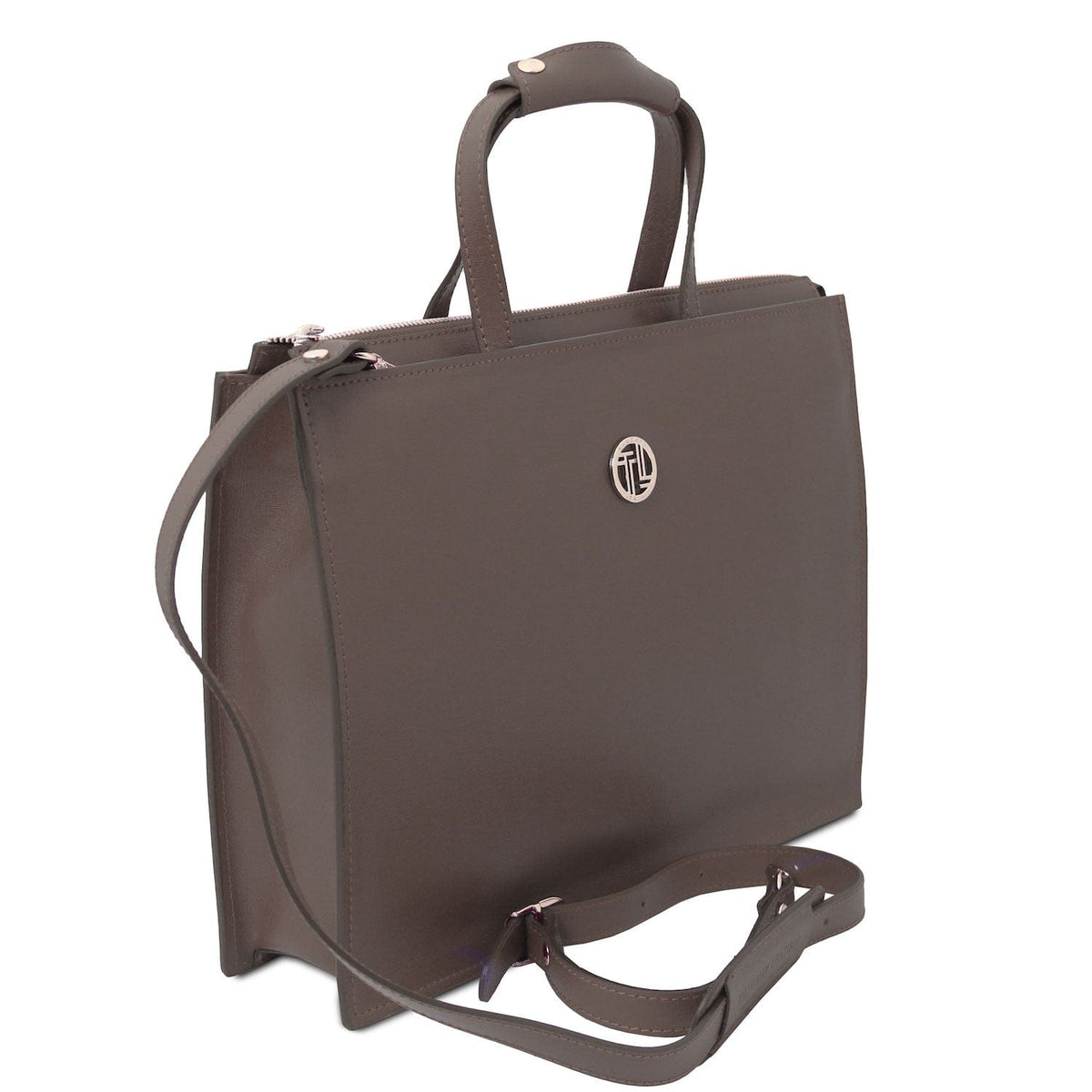 Leather briefcases Palermo - Saffiano Italian leather briefcase 3-compartment for women | TL141369 San Rocco Italia