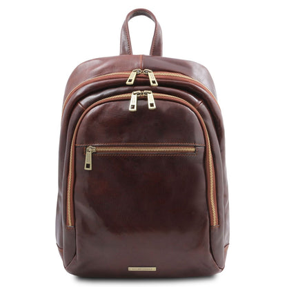 Zaini in pelle Marrone Perth - Zaino in pelle a 2 scomparti | TL142049 San Rocco Italia