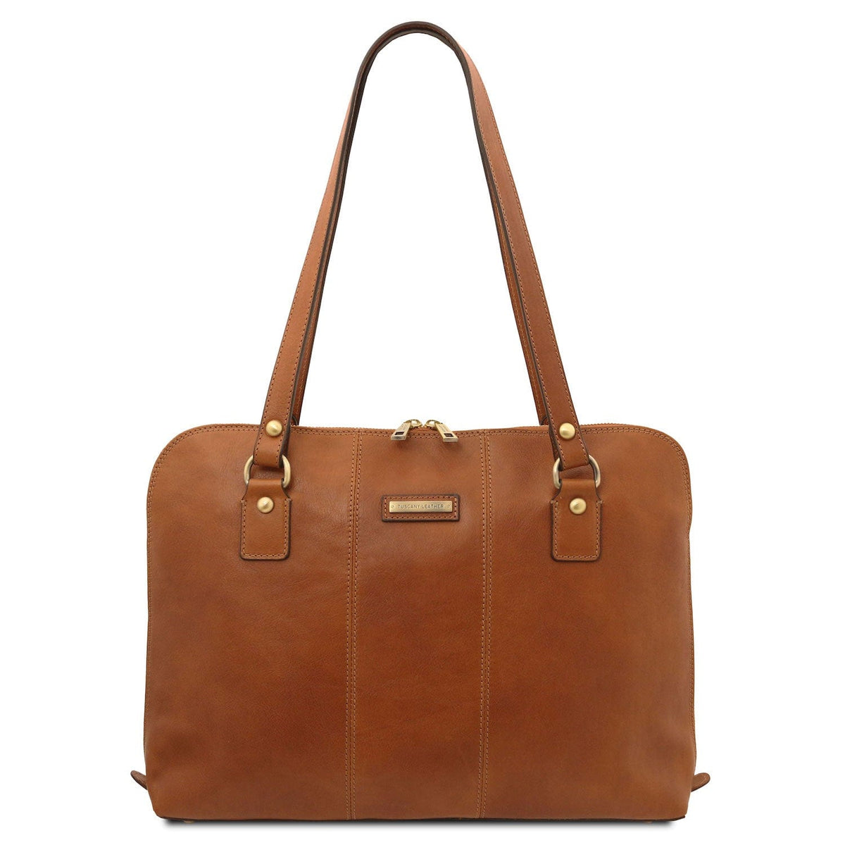 Leather briefcases Natural Ravenna - Exclusive Women's Leather Business Bag in Mate Leather | TL142426 San Rocco Italia