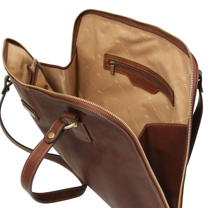 Leather briefcases Ravenna - Exclusive Women's Leather Business Bag in Mate Leather | TL142426 San Rocco Italia