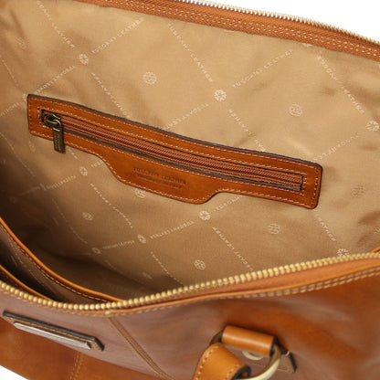 Leather briefcases Ravenna - Exclusive Women's Leather Business Bag in Mate Leather | TL142426 San Rocco Italia