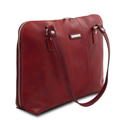 Leather briefcases Ravenna - Exclusive Women's Leather Business Bag in Mate Leather | TL142426 San Rocco Italia
