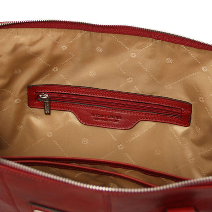 Leather briefcases Ravenna - Exclusive Women's Leather Business Bag in Mate Leather | TL142426 San Rocco Italia