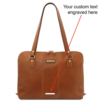 Leather briefcases Ravenna - Exclusive Women's Leather Business Bag in Mate Leather | TL142426 San Rocco Italia
