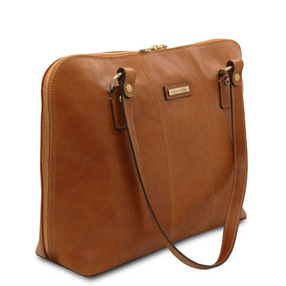 Leather briefcases Ravenna - Exclusive Women's Leather Business Bag in Mate Leather | TL142426 San Rocco Italia