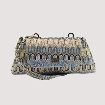 Clutches Light Blue Baby Optical Glitter Bag San Rocco Italia