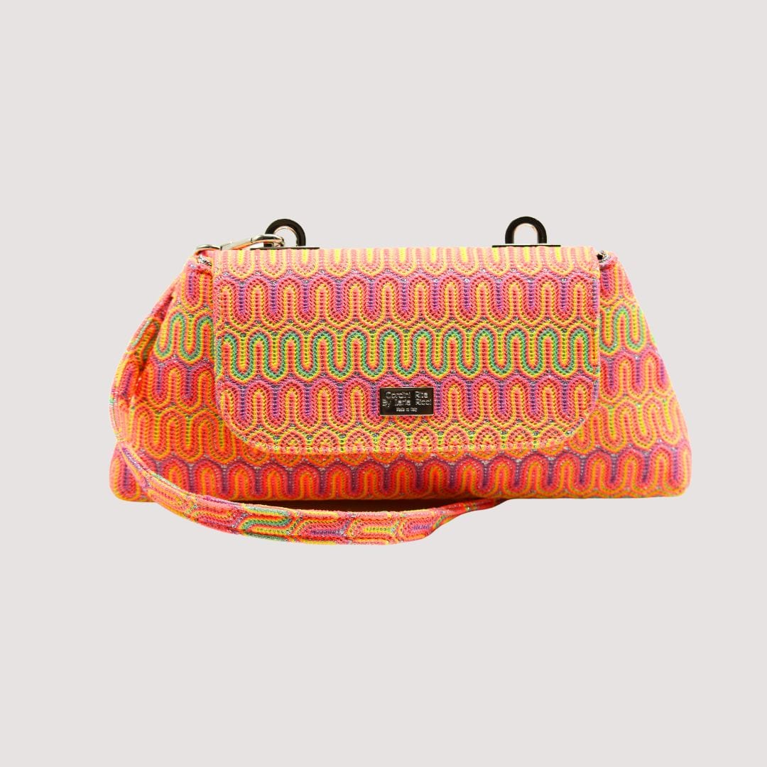 Clutches Orange Baby Optical Glitter Bag San Rocco Italia