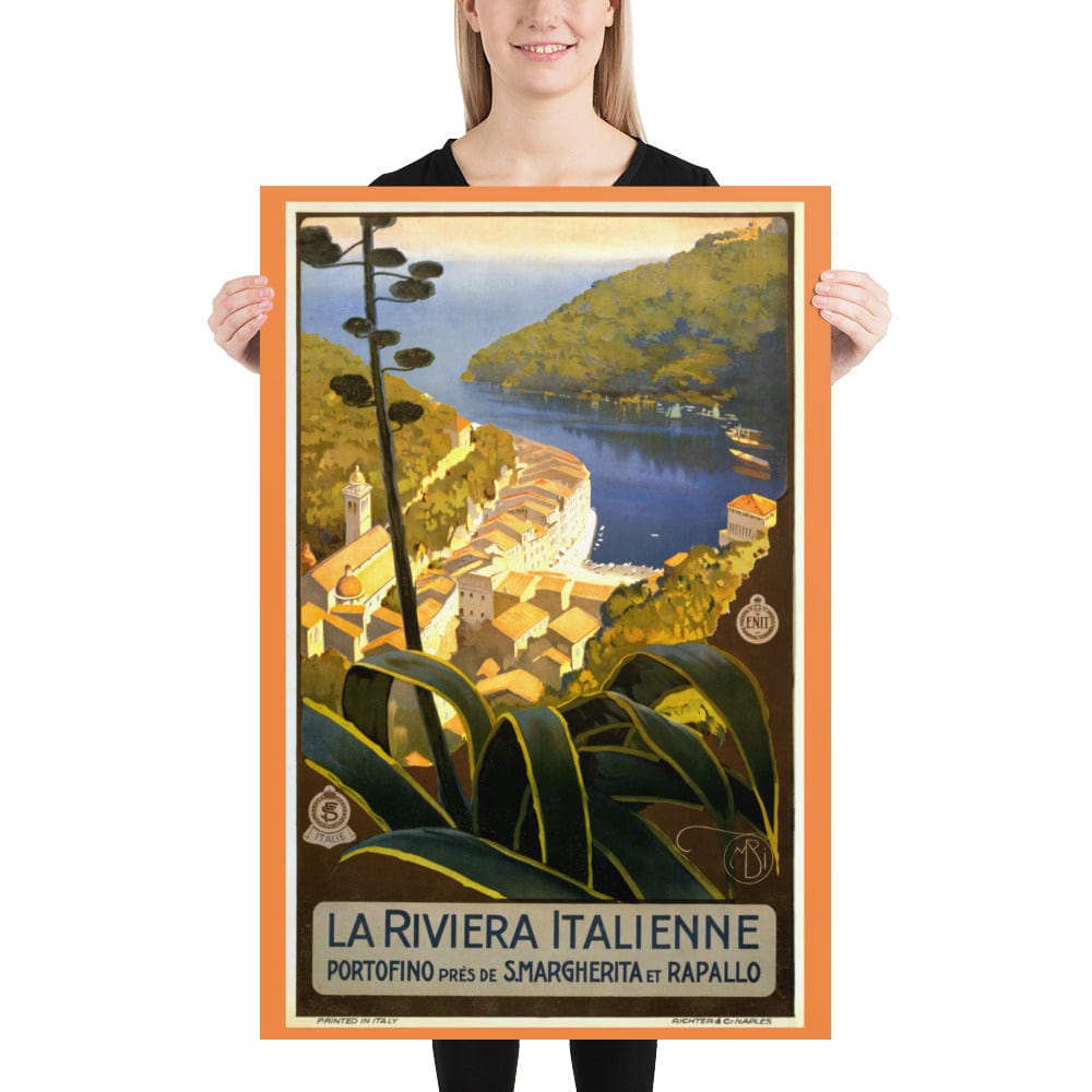 Decorazione 61×91 cm Poster La Riviera Italienne - Portofino San Rocco Italia