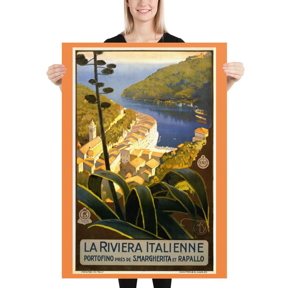 Decorazione 70×100 cm Poster La Riviera Italienne - Portofino San Rocco Italia
