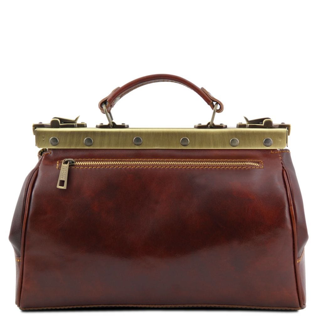 Doctor bags Monalisa - Doctor gladstone leather bag with front straps | TL10034 San Rocco Italia