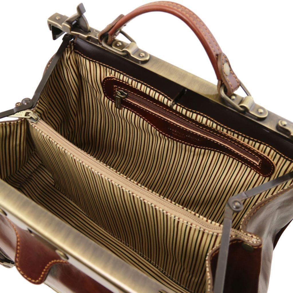 Doctor bags Monalisa - Doctor gladstone leather bag with front straps | TL10034 San Rocco Italia