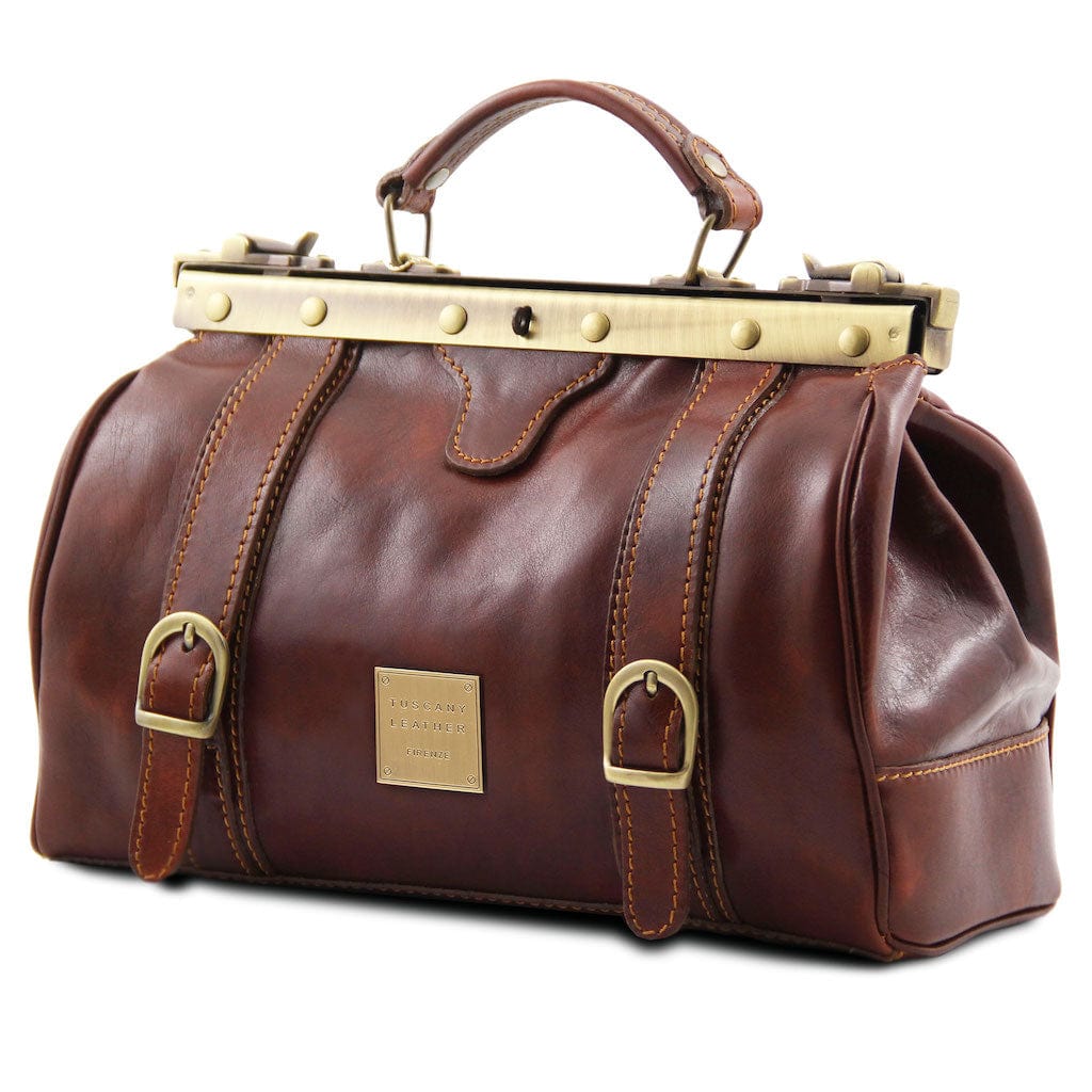 Doctor bags Monalisa - Doctor gladstone leather bag with front straps | TL10034 San Rocco Italia