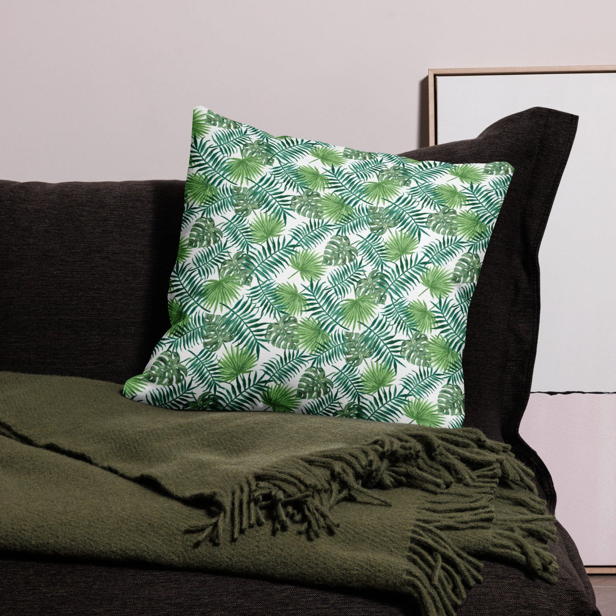 Wonen - Kussens en plaids Premium sierkussen Tropical Leaves San Rocco Italia