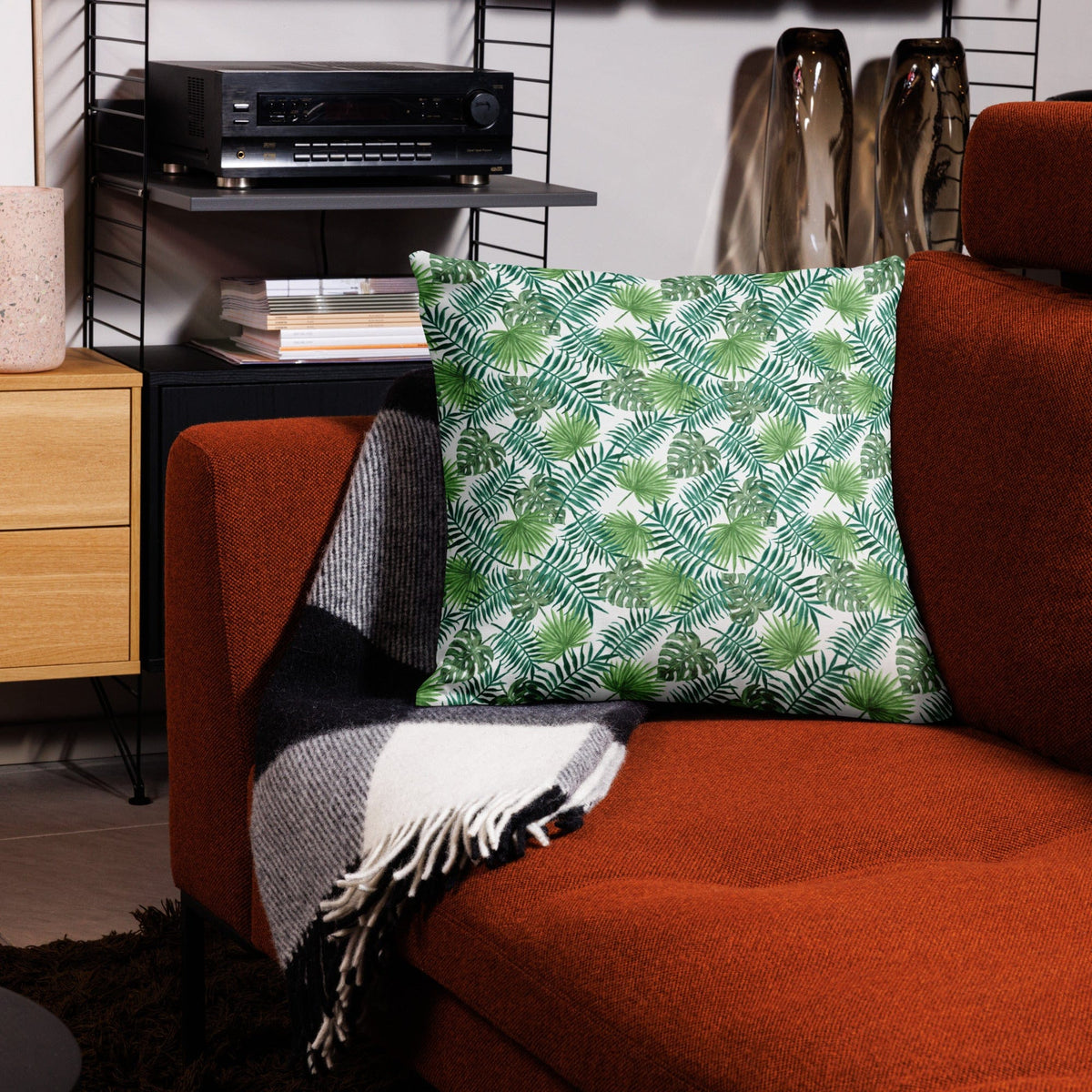 Wonen - Kussens en plaids Premium sierkussen Tropical Leaves San Rocco Italia